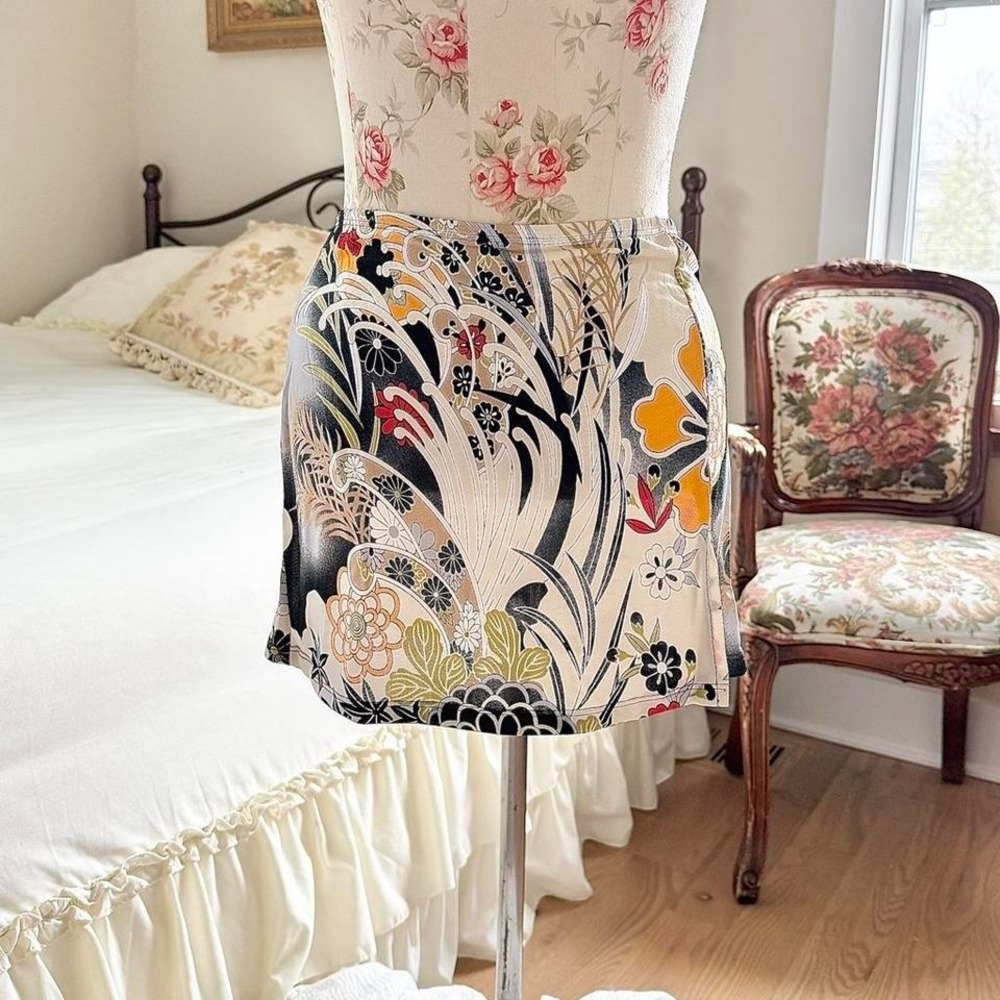 Y2k floral mini skirt y2k soprano floral print mini skirt size large